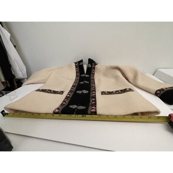 A.S. Evebofoss Norway Vintage Pure New Wool Jacket Coat Silver Clasps Women's 40 - Picture 14 of 16